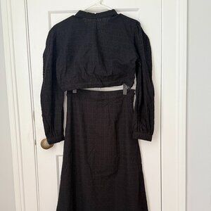 Beau & Ro I Georgia Top & Skirt Matching Set I Black